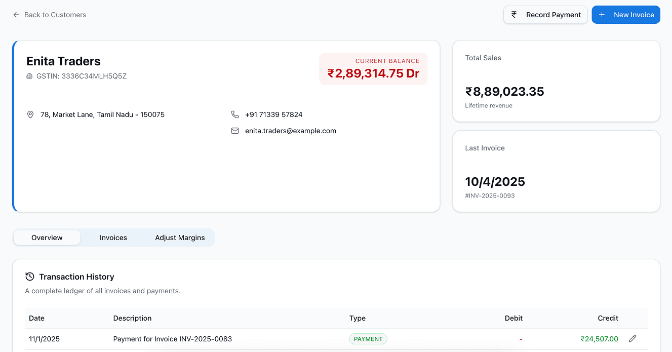 Customer view preview